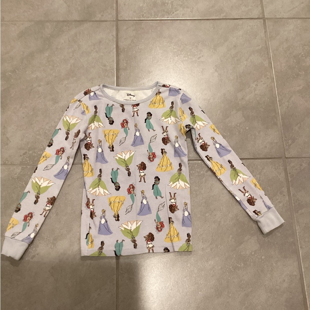 Disney Princess Kids Long Sleeve PJ Shirt - Multicolor
